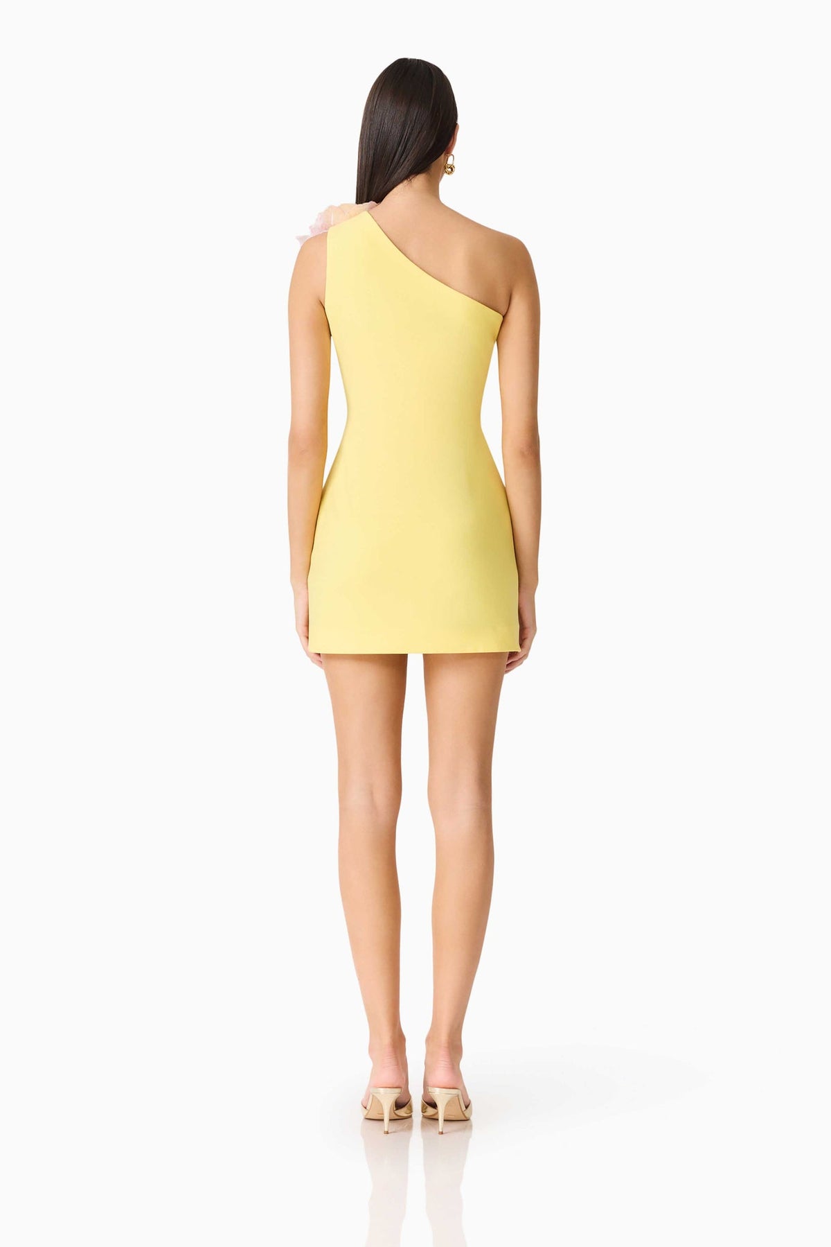 HOPE ONE SHOULDER MINI DRESS - YELLOW