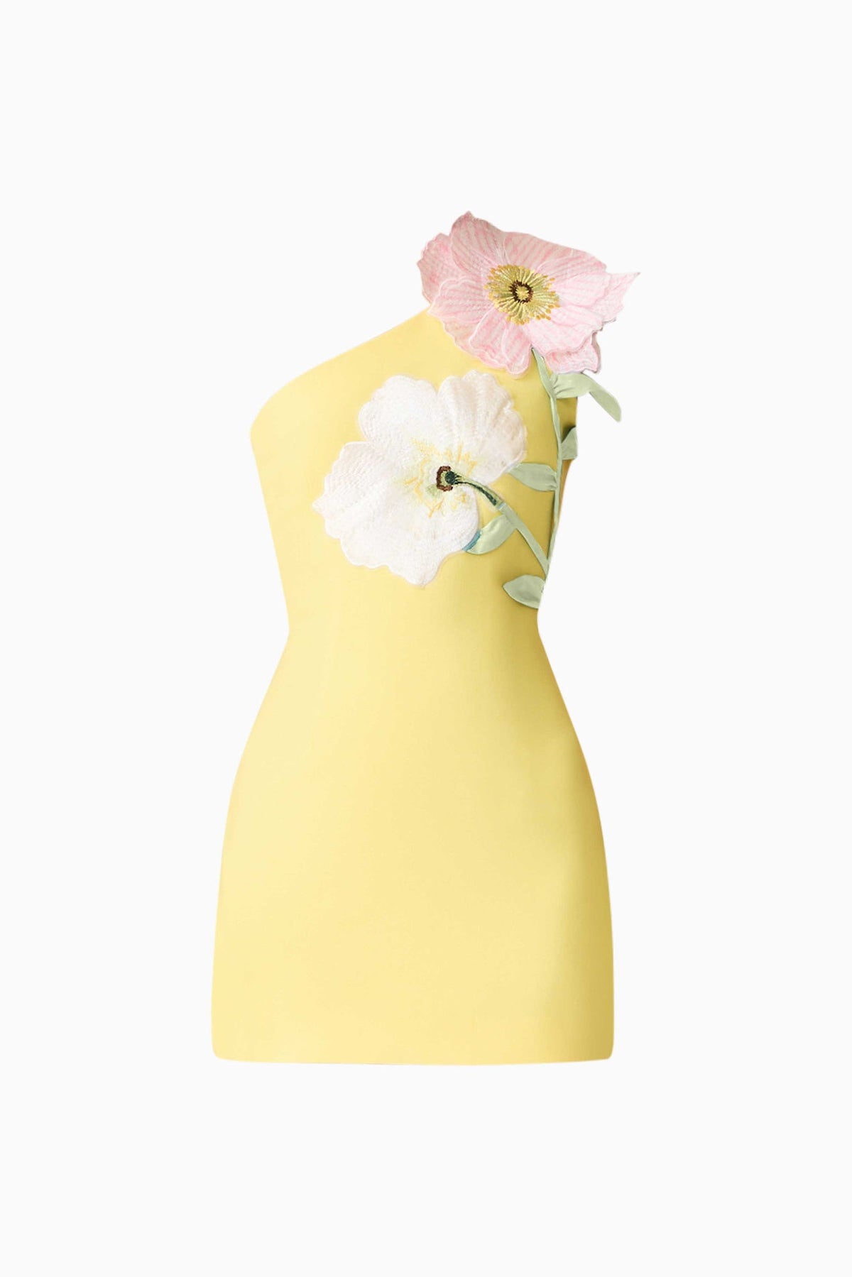 HOPE ONE SHOULDER MINI DRESS - YELLOW