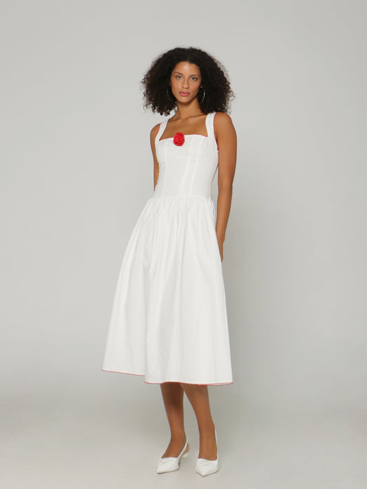 BELLE ROSE MIDI DRESS