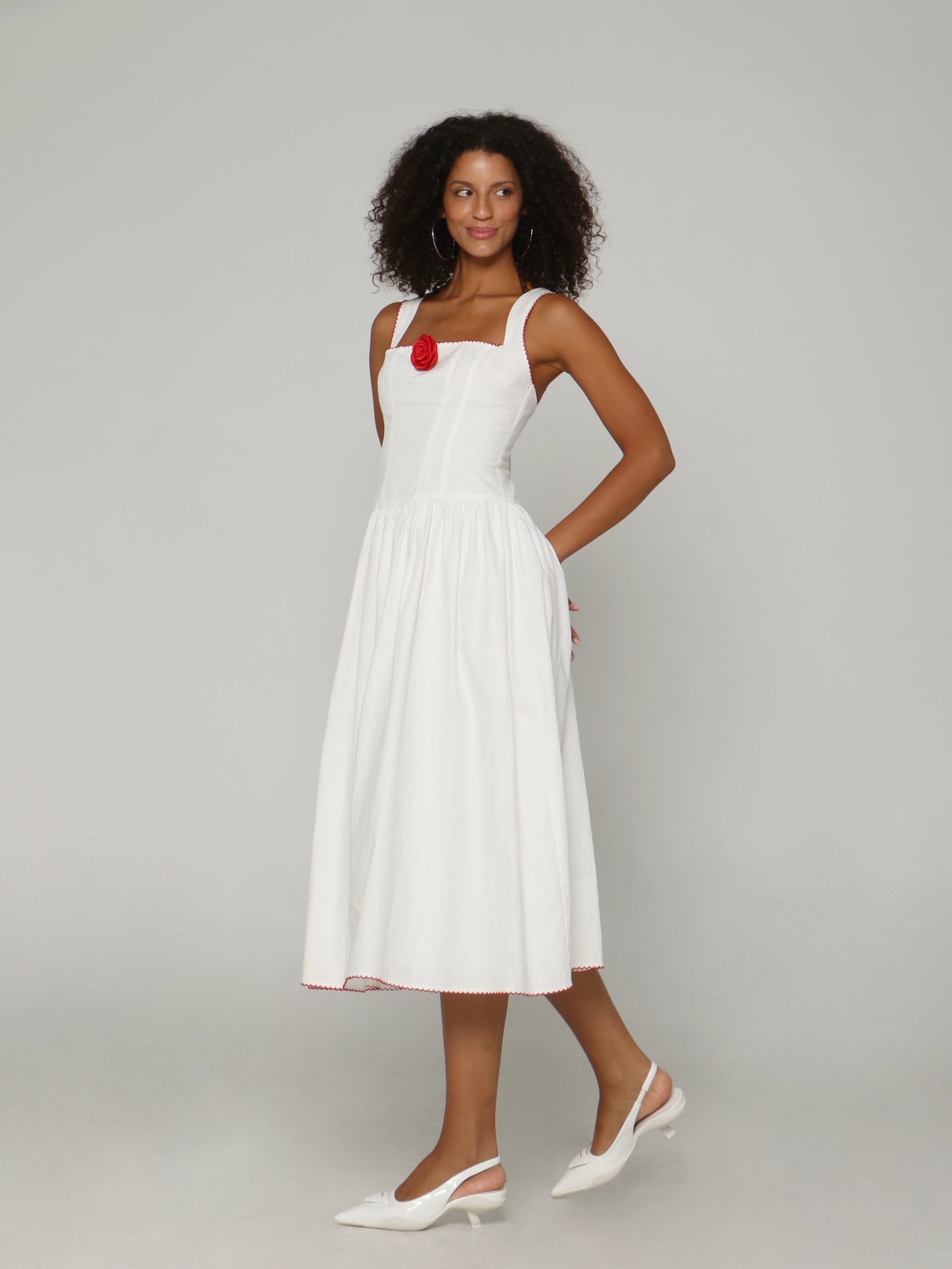 BELLE ROSE MIDI DRESS